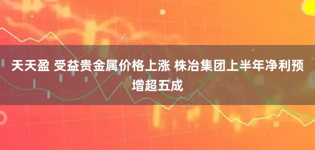 天天盈 受益贵金属价格上涨 株冶集团上半年净利预增超五成