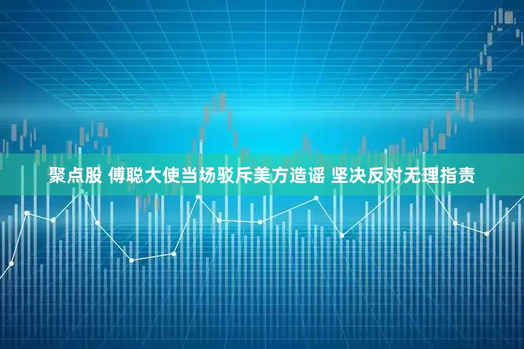 聚点股 傅聪大使当场驳斥美方造谣 坚决反对无理指责