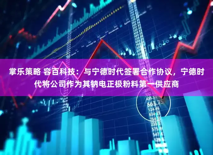 掌乐策略 容百科技：与宁德时代签署合作协议，宁德时代将公司作为其钠电正极粉料第一供应商